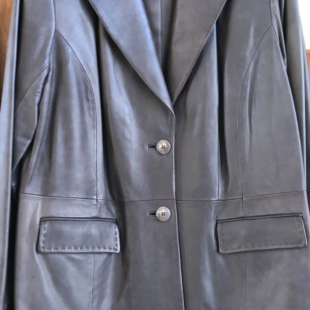 ALFANI BROWN LEATHER JACKET